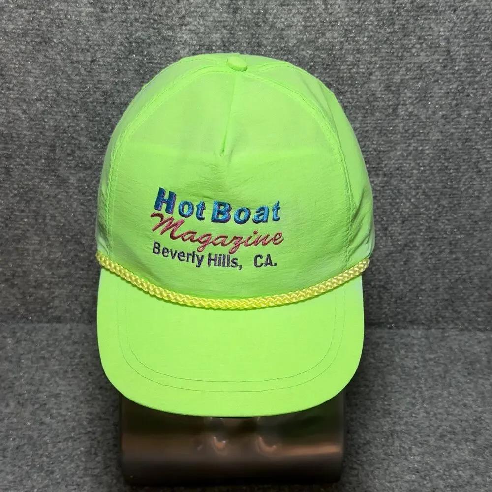 Vintage 1980’s Hot Boat Magazine Beverley Hills, CA. Rope Trucker Hat Nylon Rare